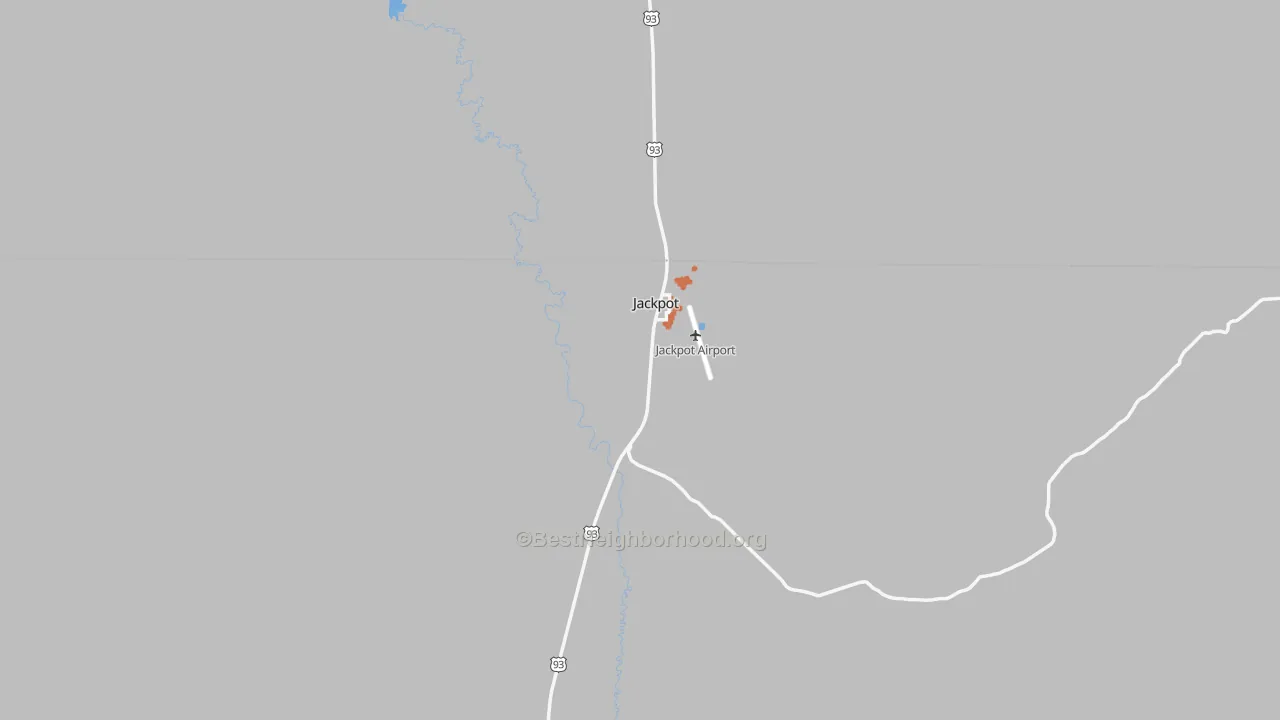 Bike Grade map of Jackpot, NV