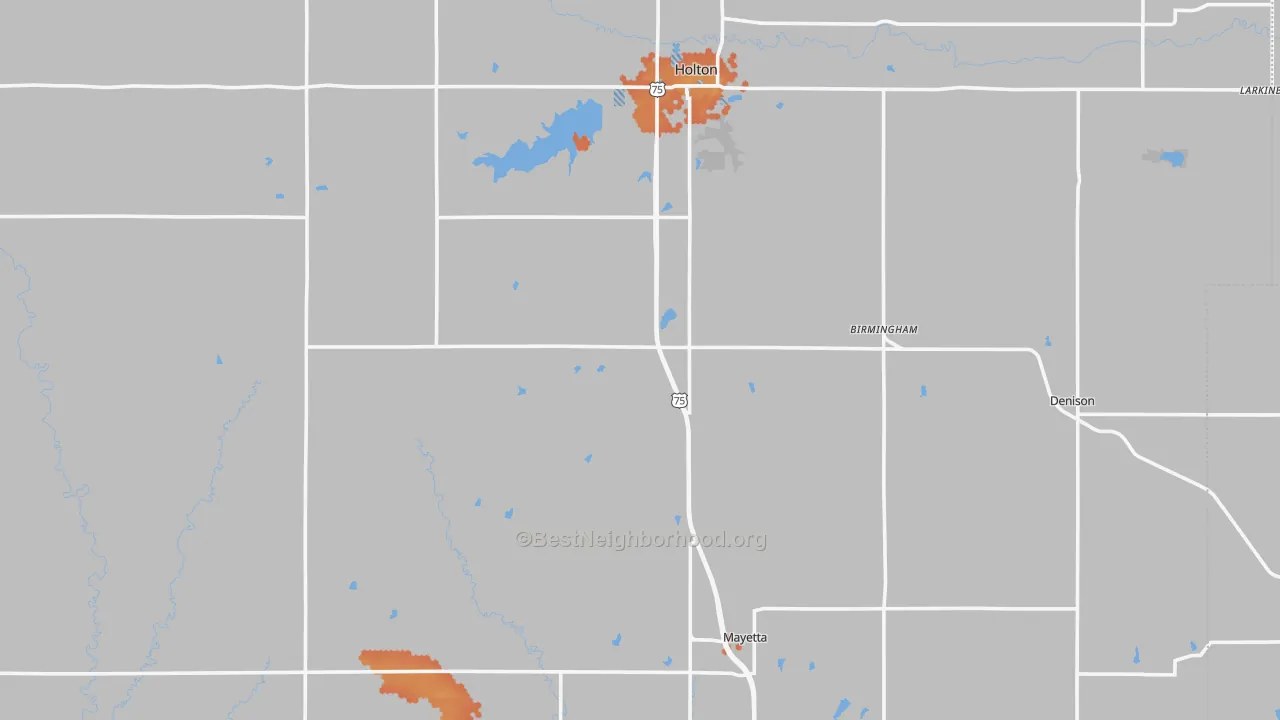 Bike Grade map of Jackson County, KS