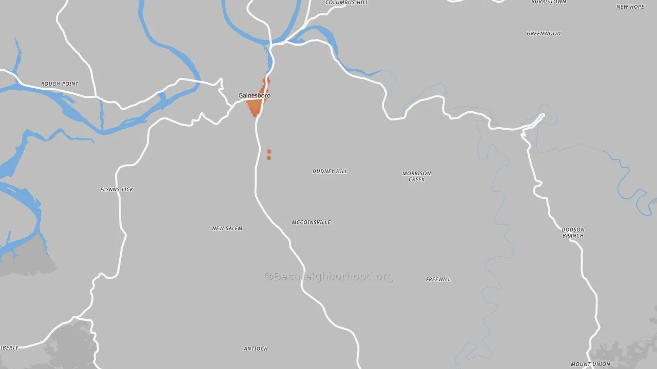 Bike Grade map of Jackson County, TN