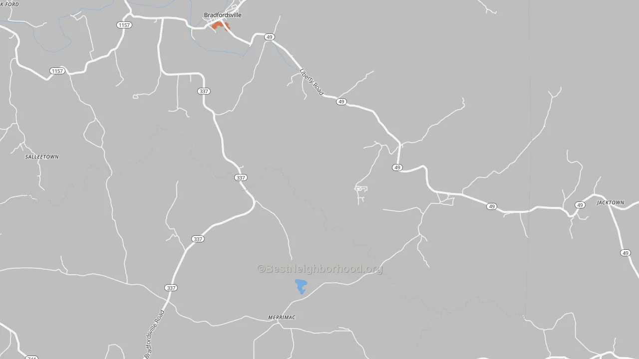 Bike Grade map of Jacktown, KY
