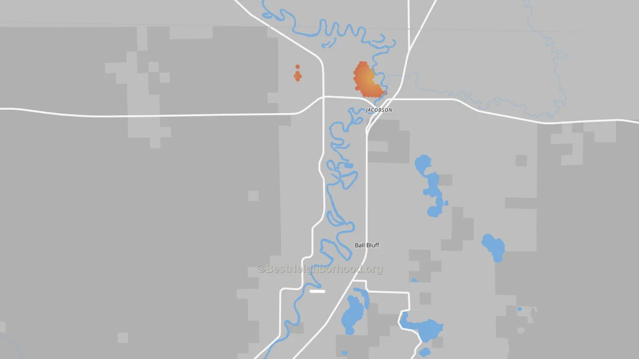 Bike Grade map of Jacobson, MN