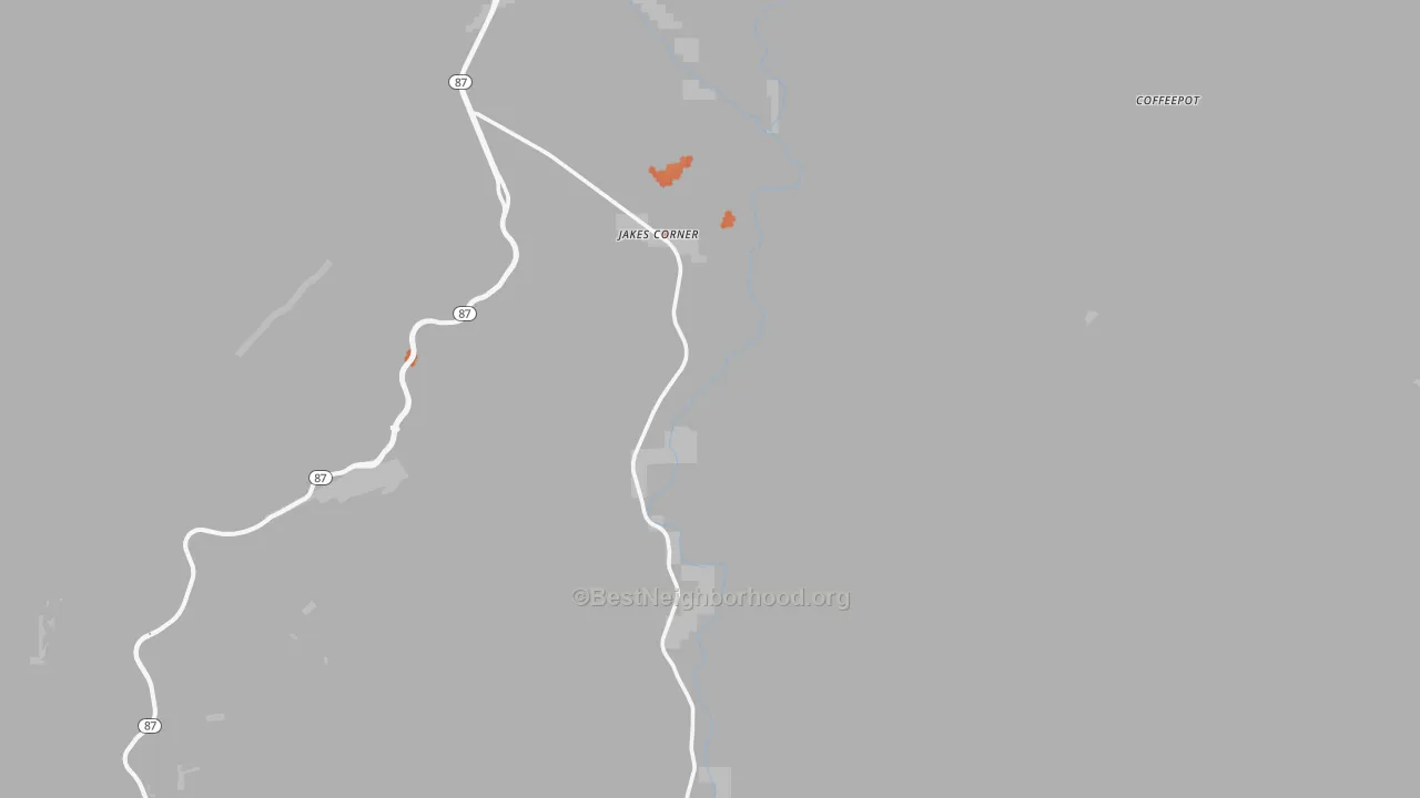 Bike Grade map of Jakes Corner, AZ