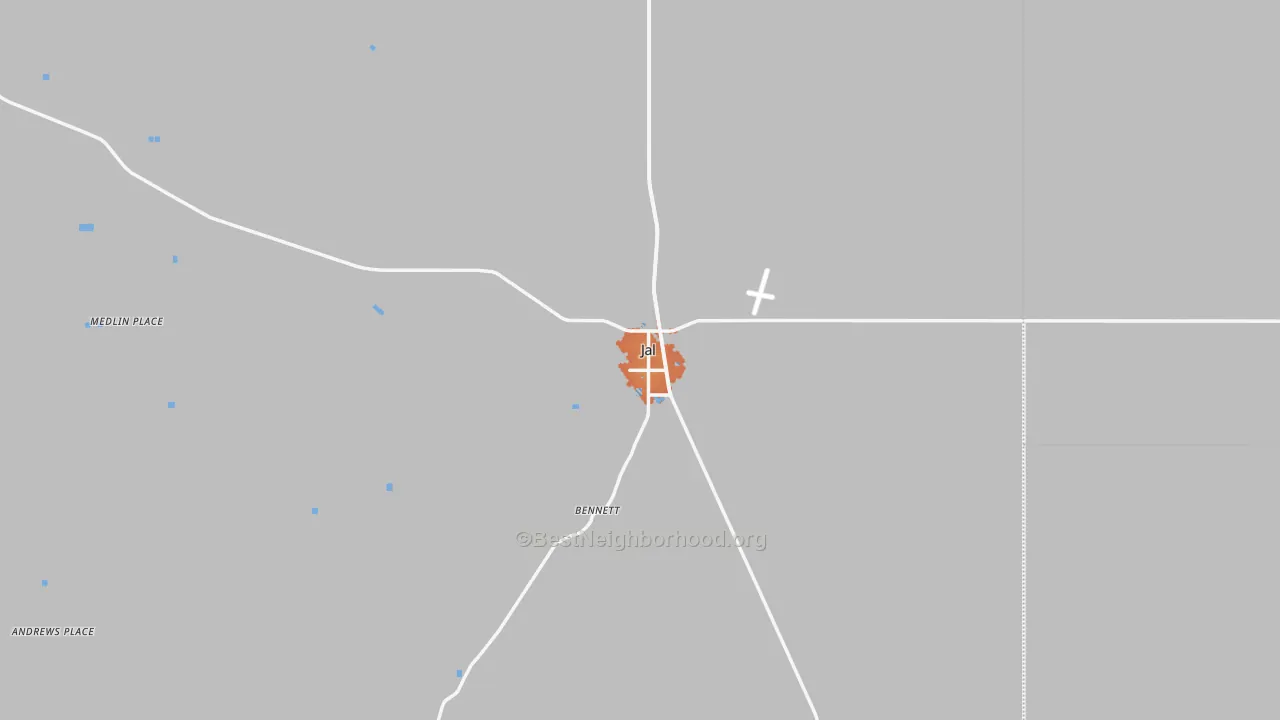 Bike Grade map of Jal, NM