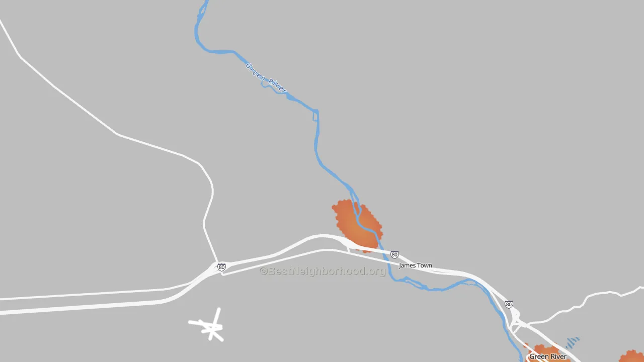 Bike Grade map of James Town, WY