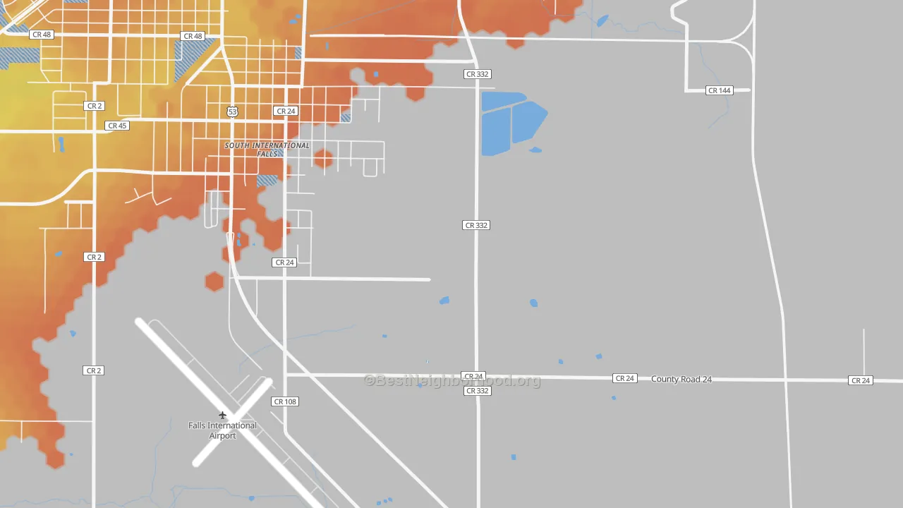 Bike Grade map of Jameson, MN