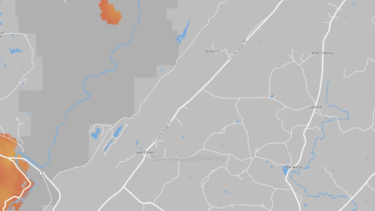 Bike Grade map of Jamestown, AL