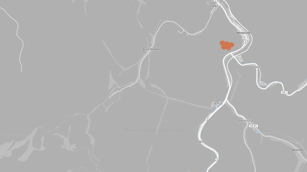 Bike Grade map of Janie, WV