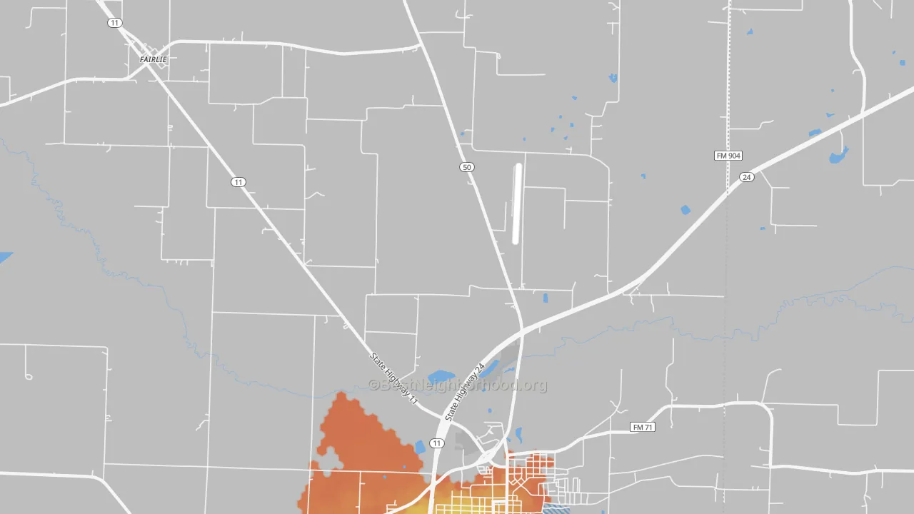 Bike Grade map of Jardin, TX