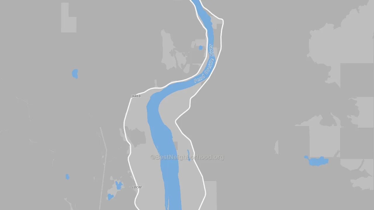 Bike Grade map of Jared, WA