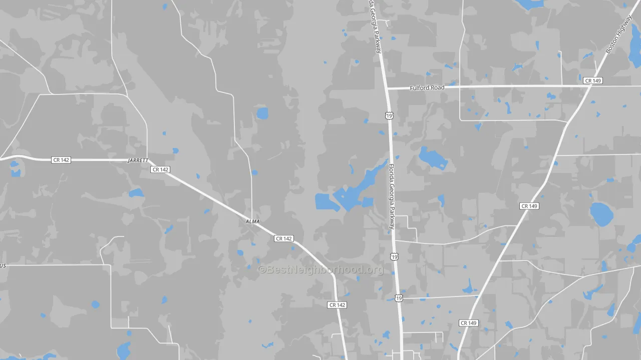 Bike Grade map of Jarrott, FL