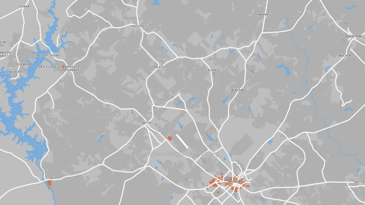 Bike Grade map of Jasper County, GA