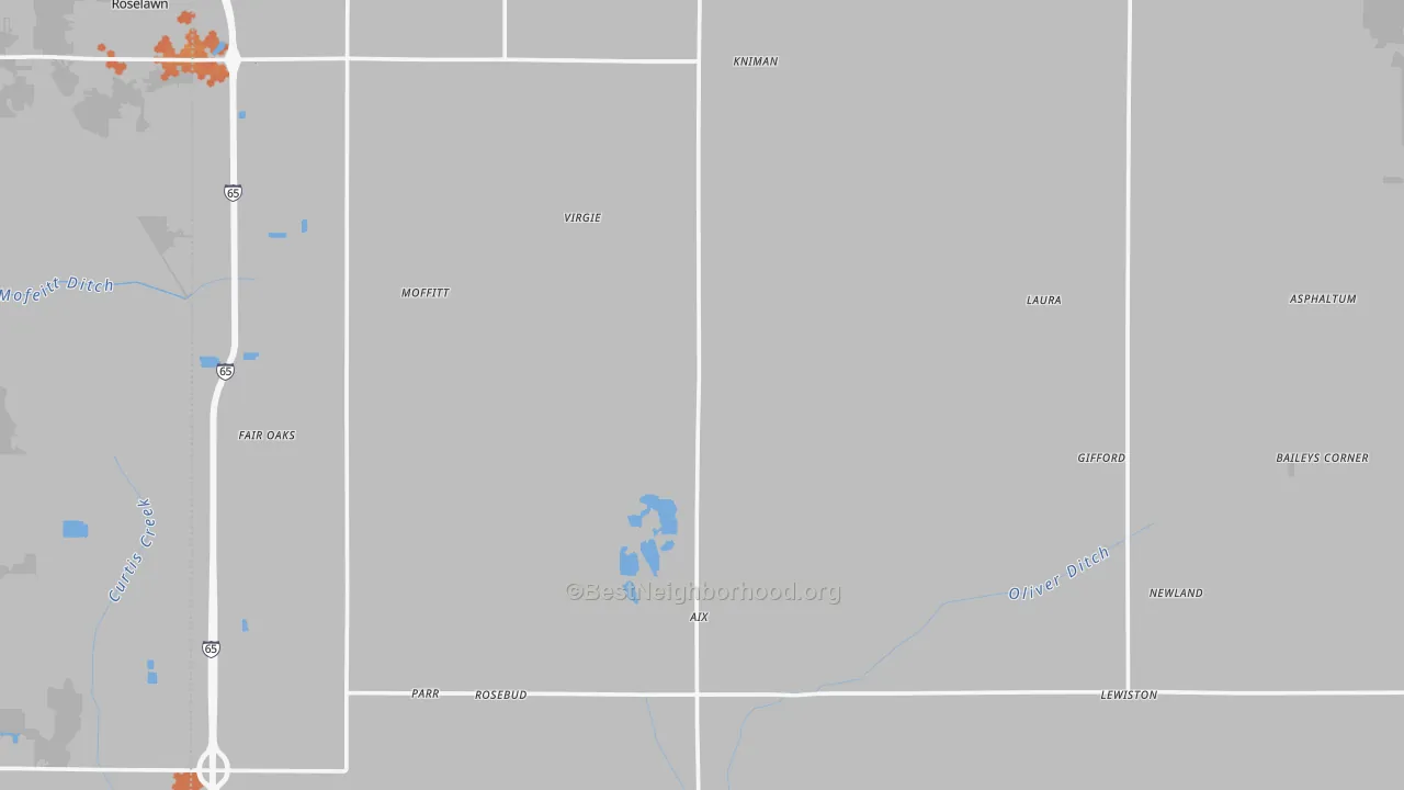 Bike Grade map of Jasper County, IN
