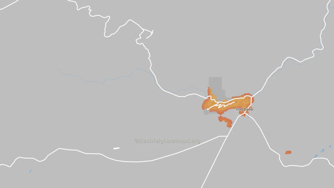 Bike Grade map of Jeff Davis County, TX