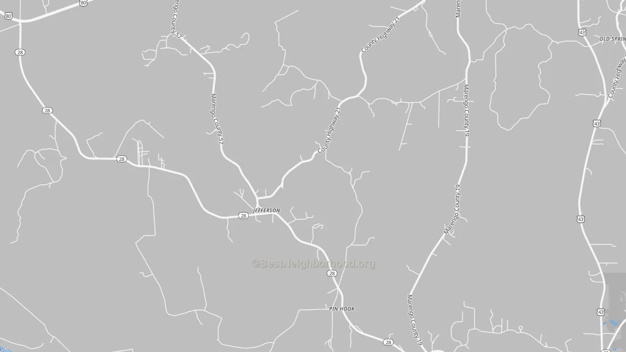 Bike Grade map of Jefferson, AL