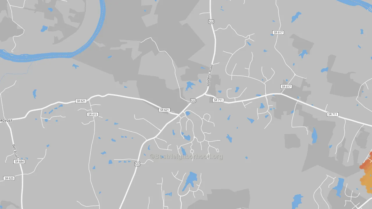 Bike Grade map of Jefferson, VA