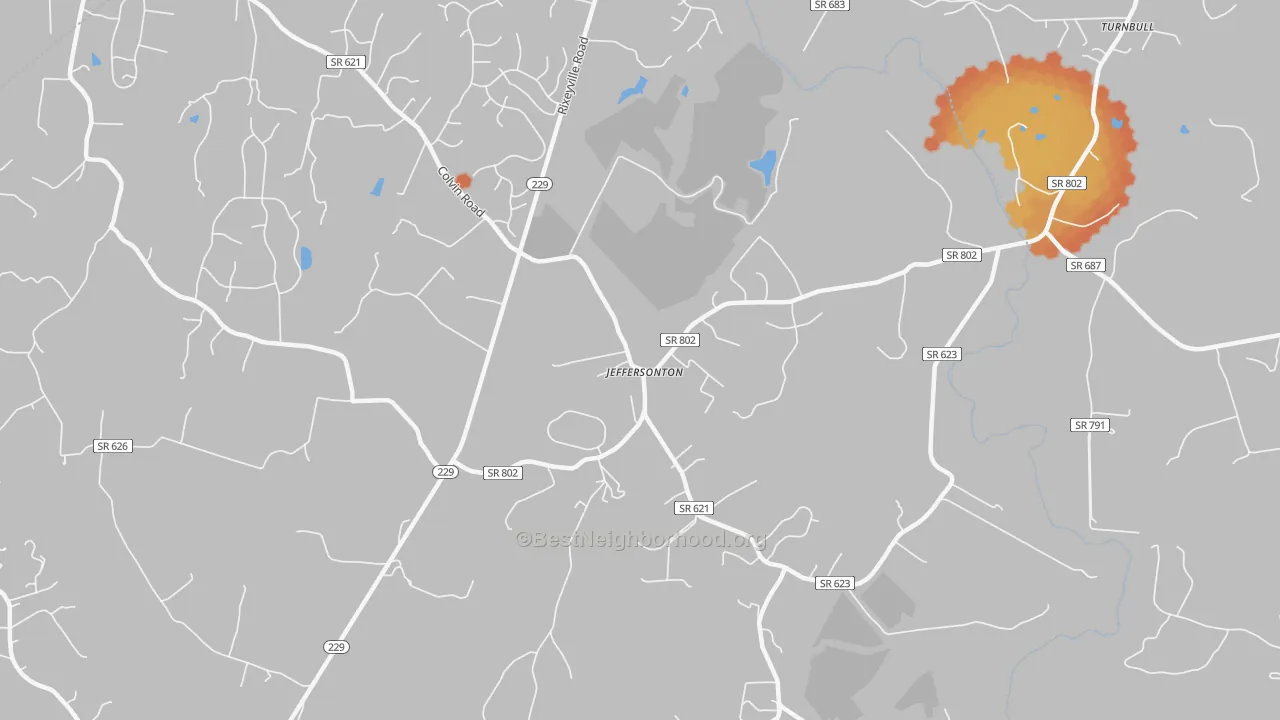 Bike Grade map of Jeffersonton, VA