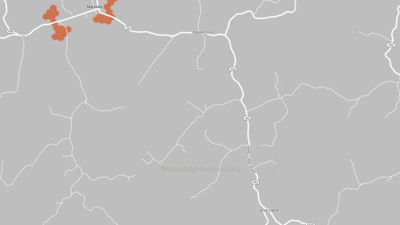 Bike Grade map of Jenkinsville, KY