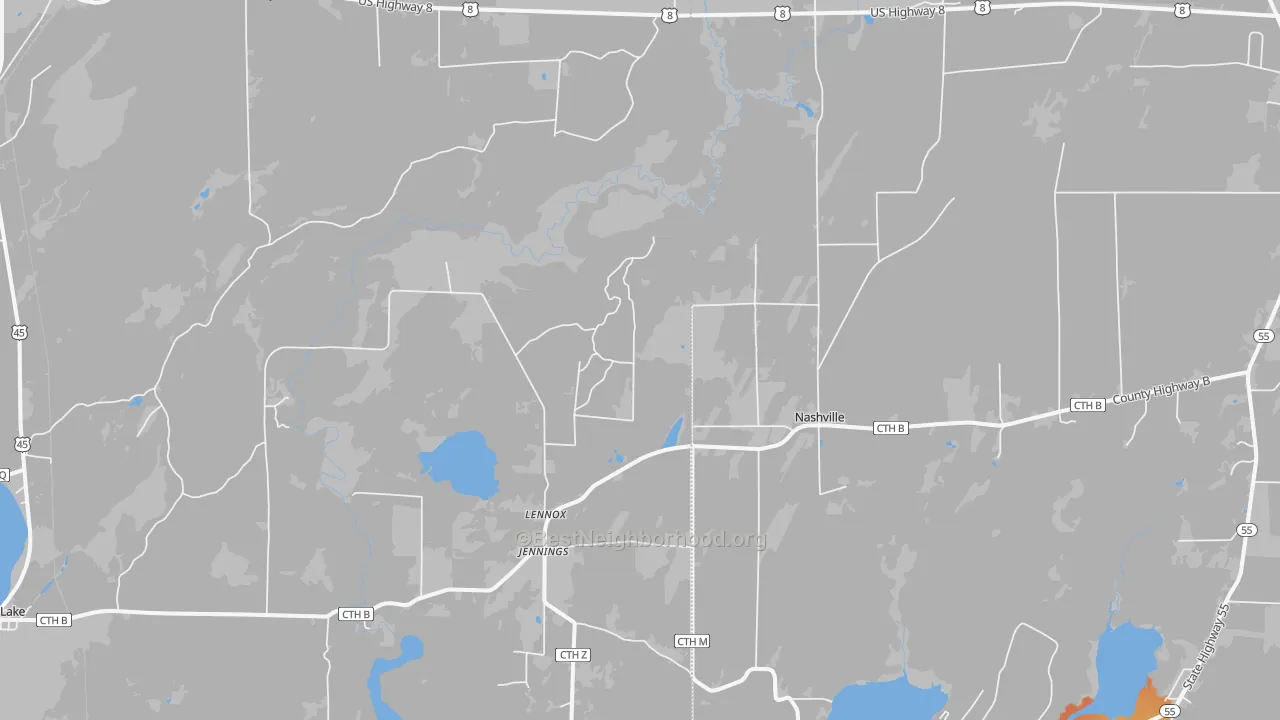 Bike Grade map of Jennings, WI