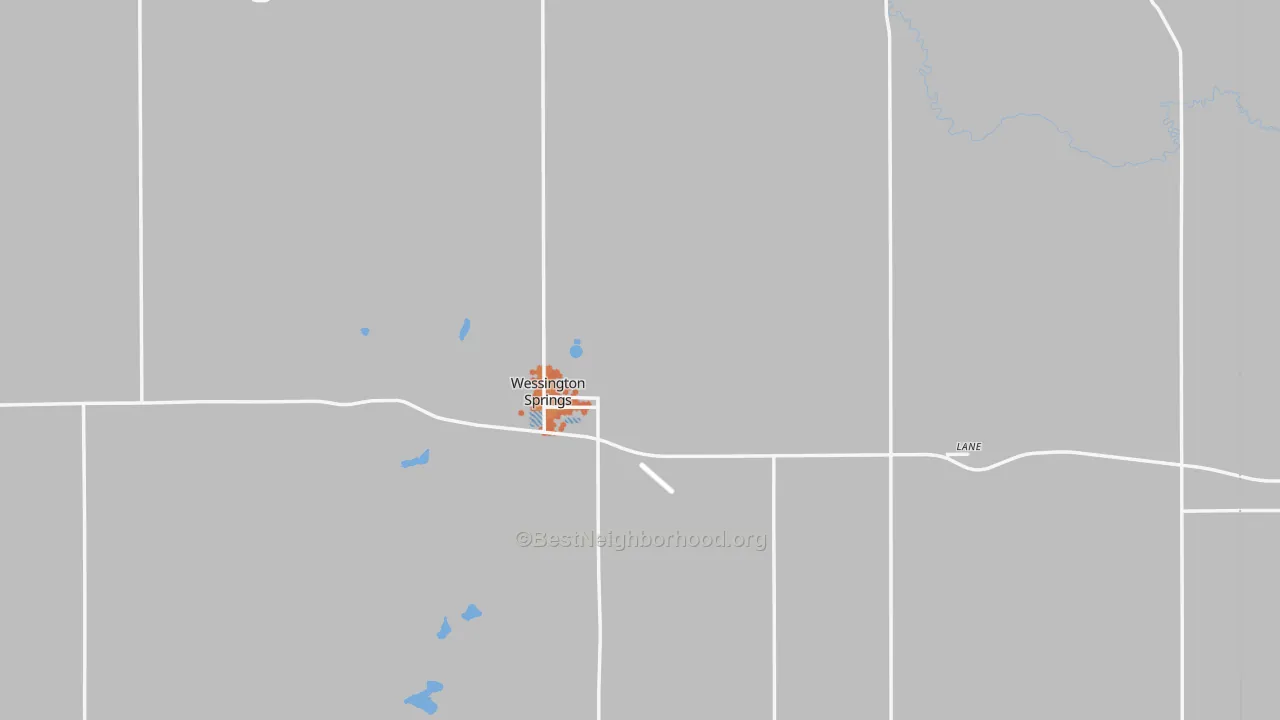 Bike Grade map of Jerauld County, SD