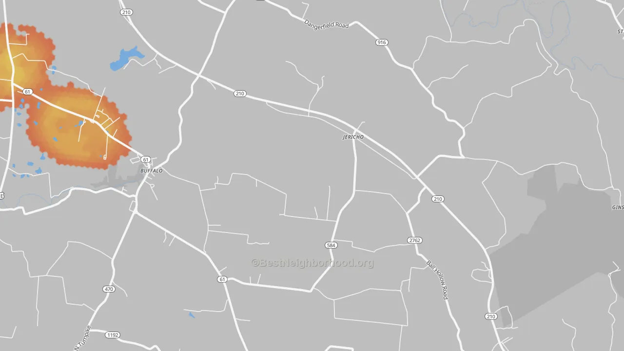 Bike Grade map of Jericho, KY