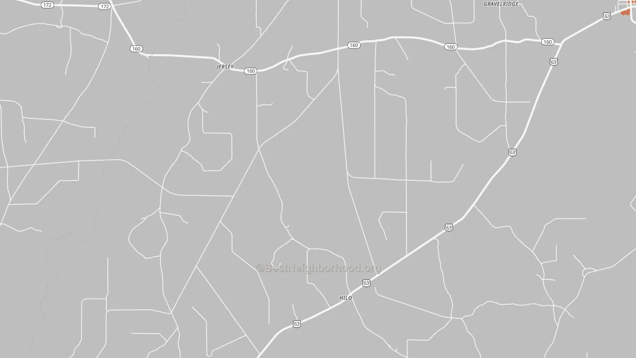 Bike Grade map of Jersey, AR
