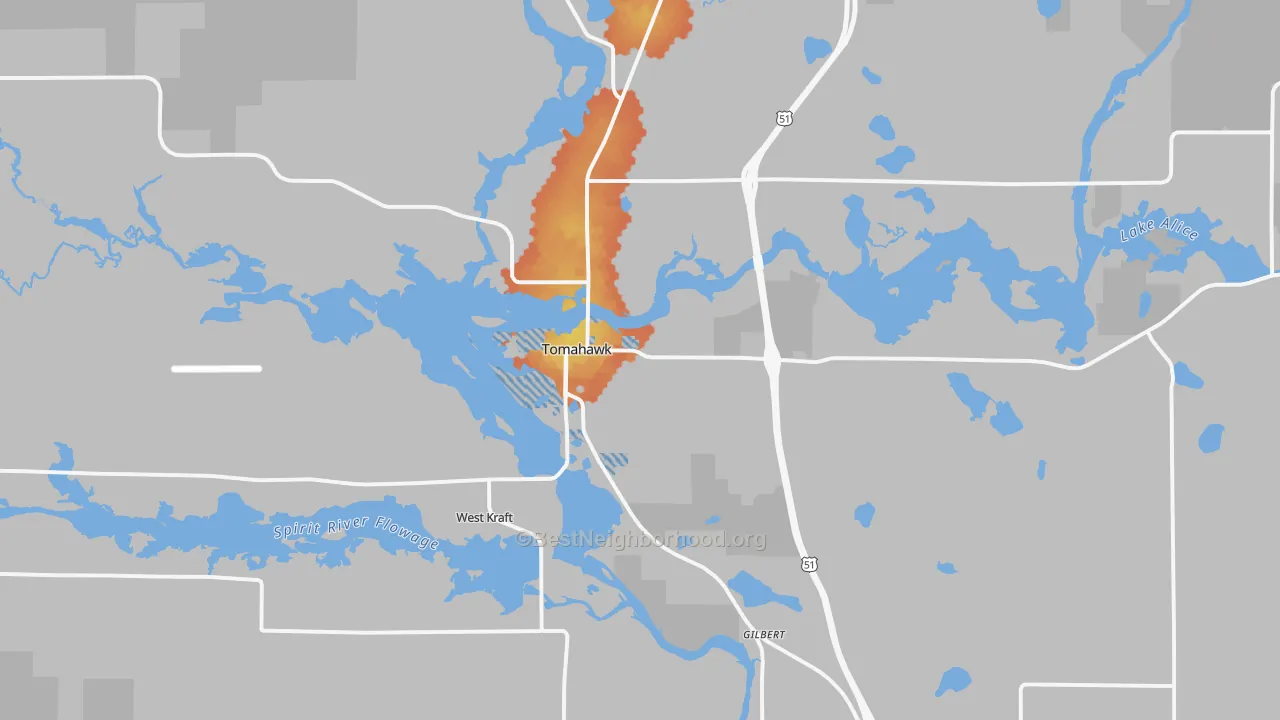 Bike Grade map of Jersey City, WI