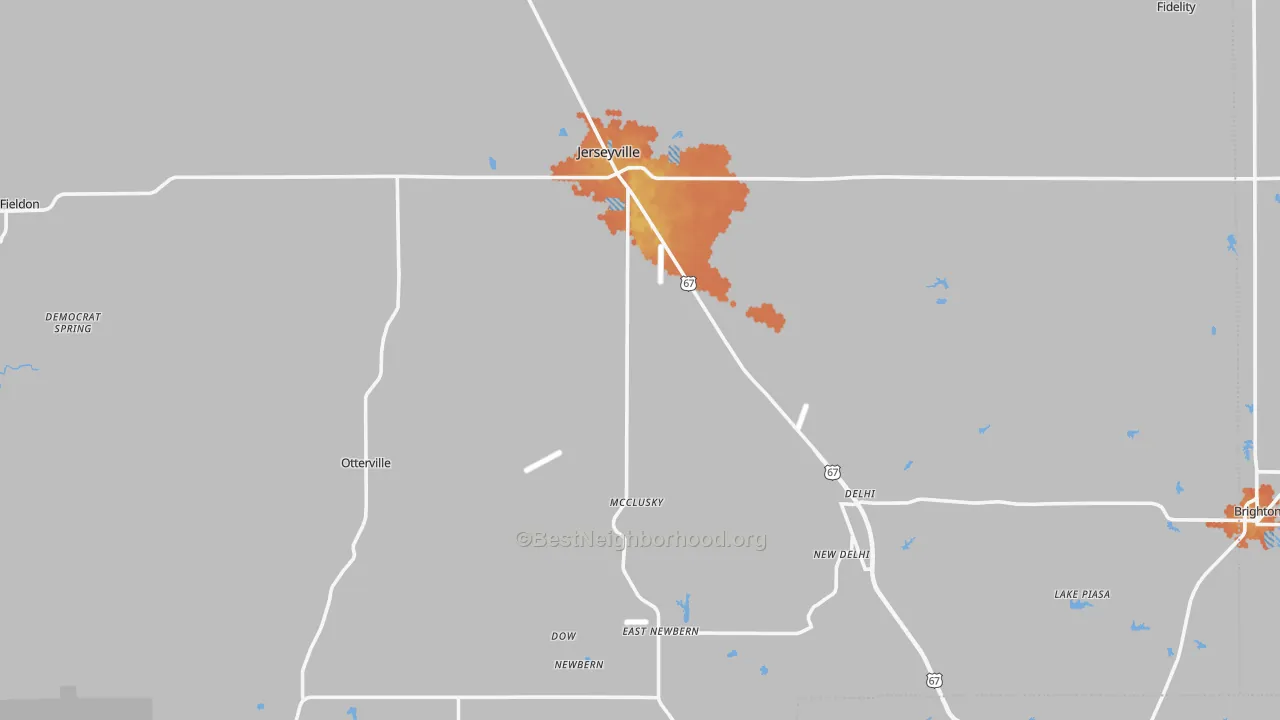Bike Grade map of Jersey County, IL