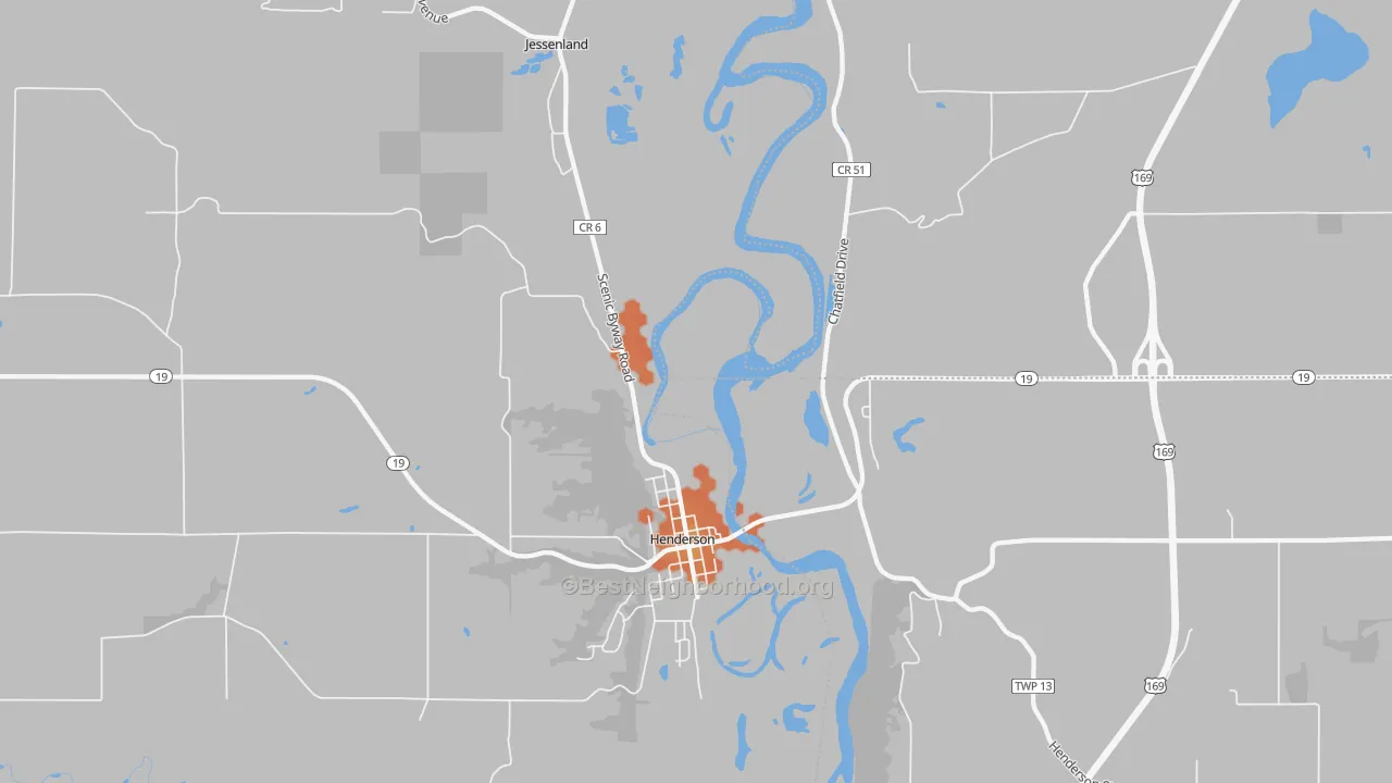 Bike Grade map of Jessenland, MN