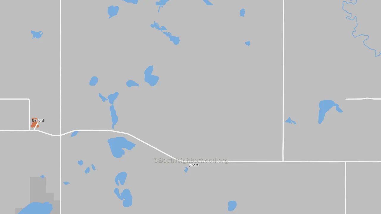Bike Grade map of Jessie, ND