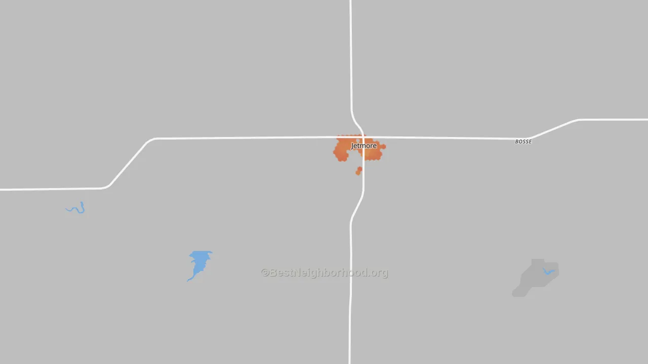 Bike Grade map of Jetmore, KS