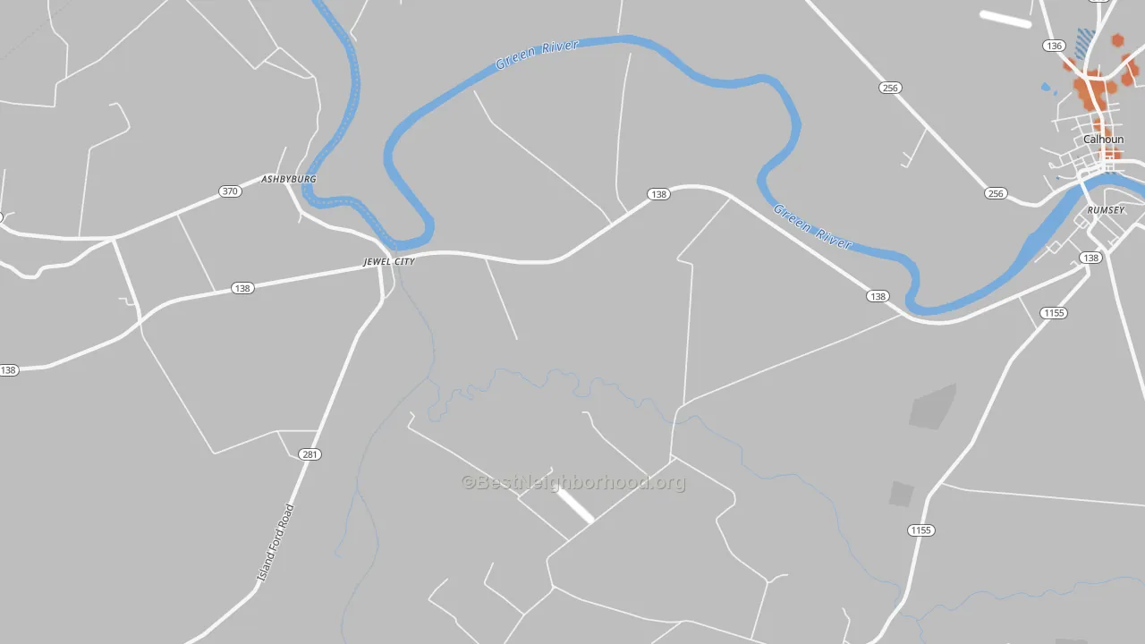 Bike Grade map of Jewel City, KY