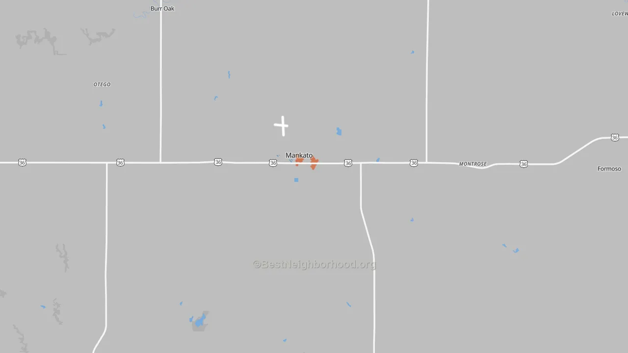 Bike Grade map of Jewell County, KS