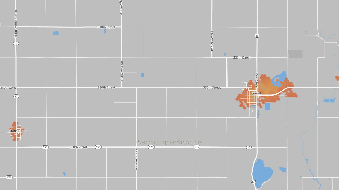 Bike Grade map of Jewell, IA