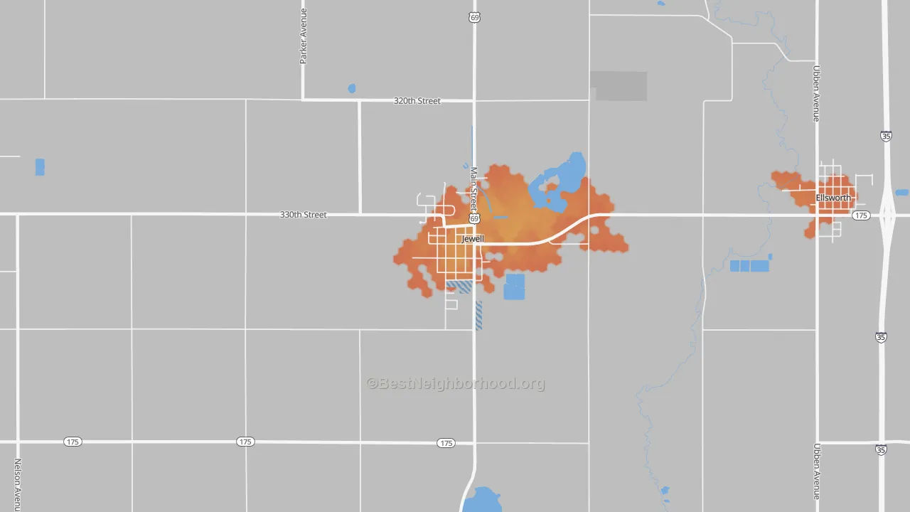 Bike Grade map of Jewell Junction, IA