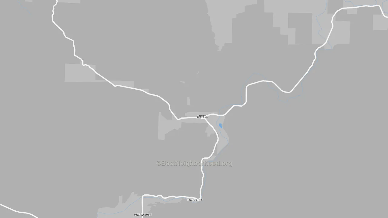 Bike Grade map of Jewell, OR