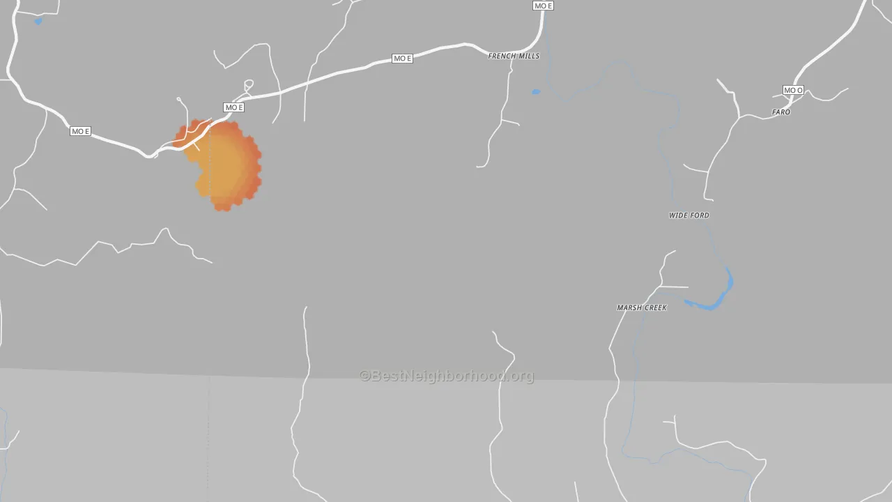 Bike Grade map of Jewett, MO
