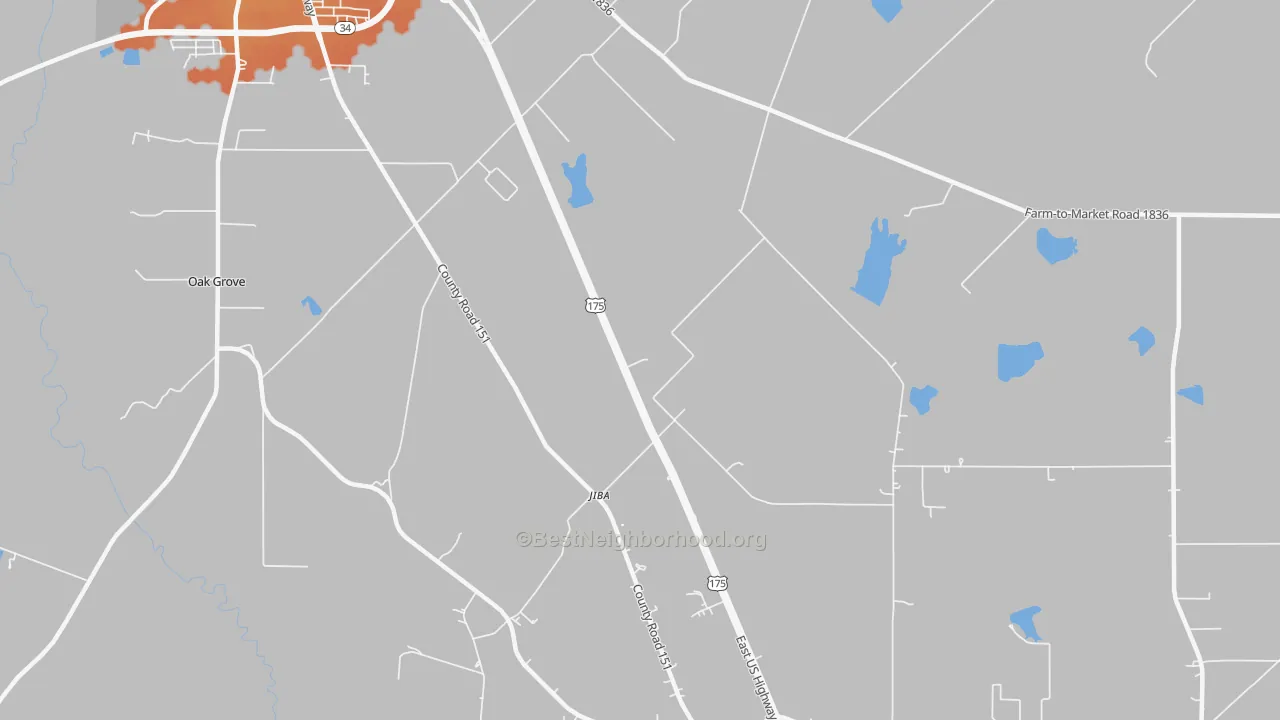 Bike Grade map of Jiba, TX