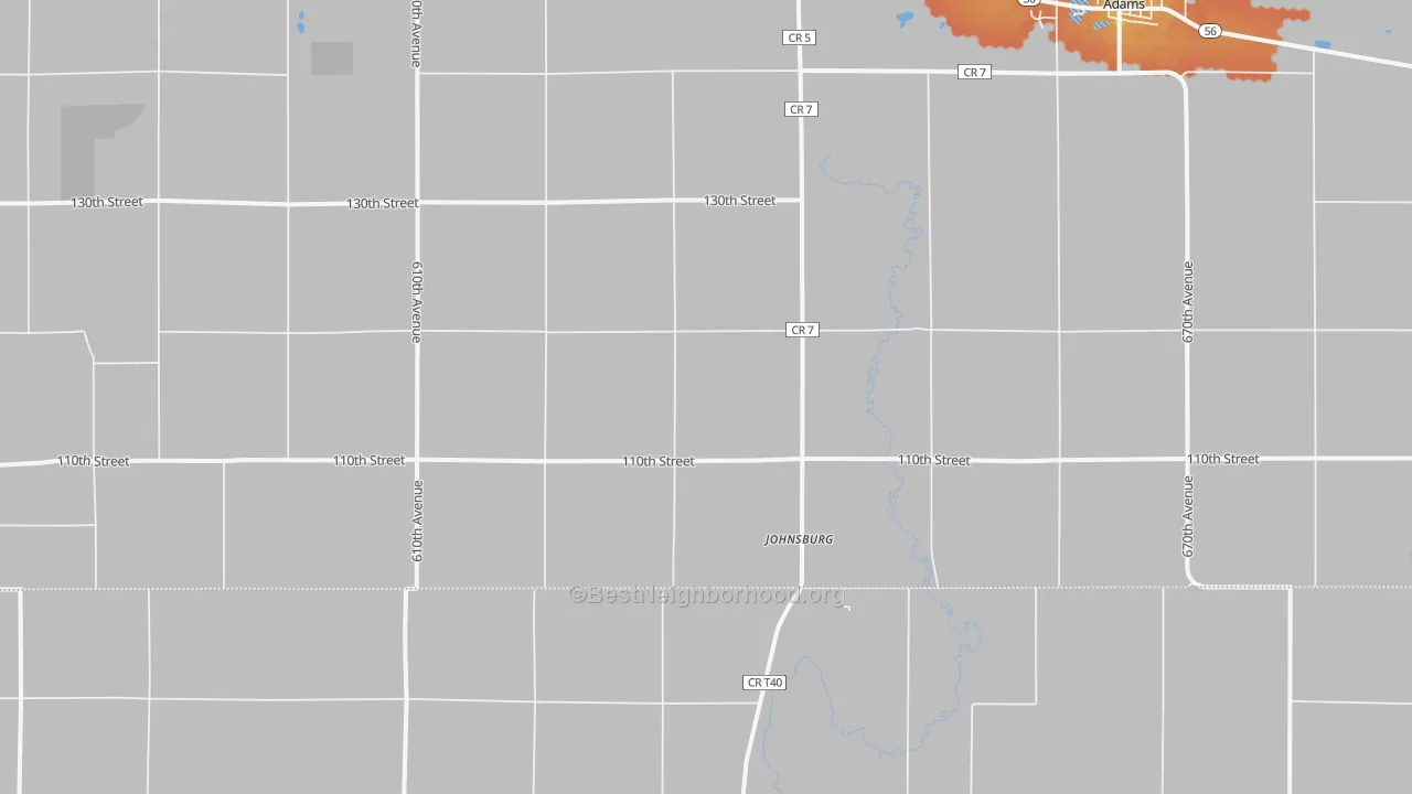 Bike Grade map of Johnsburg, MN