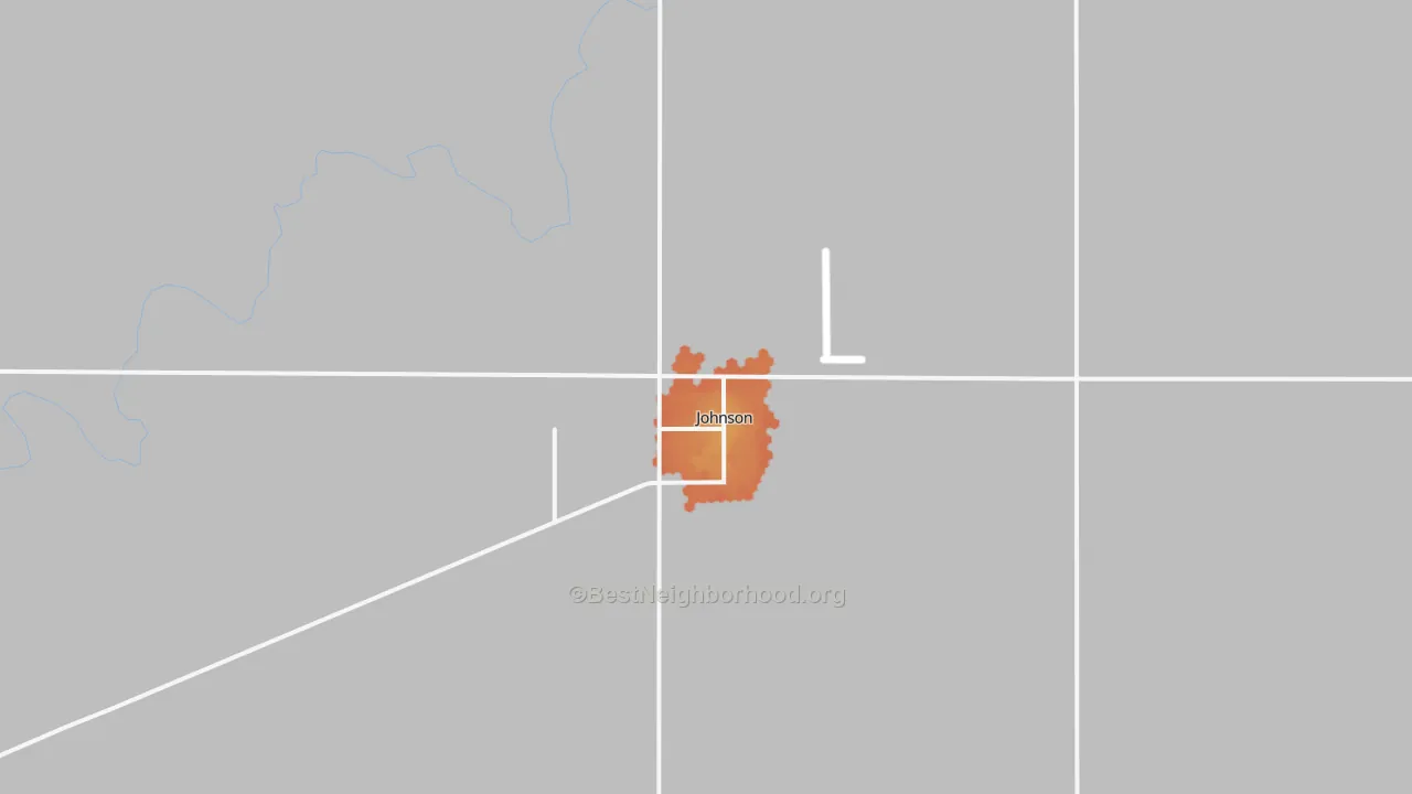 Bike Grade map of Johnson City, KS