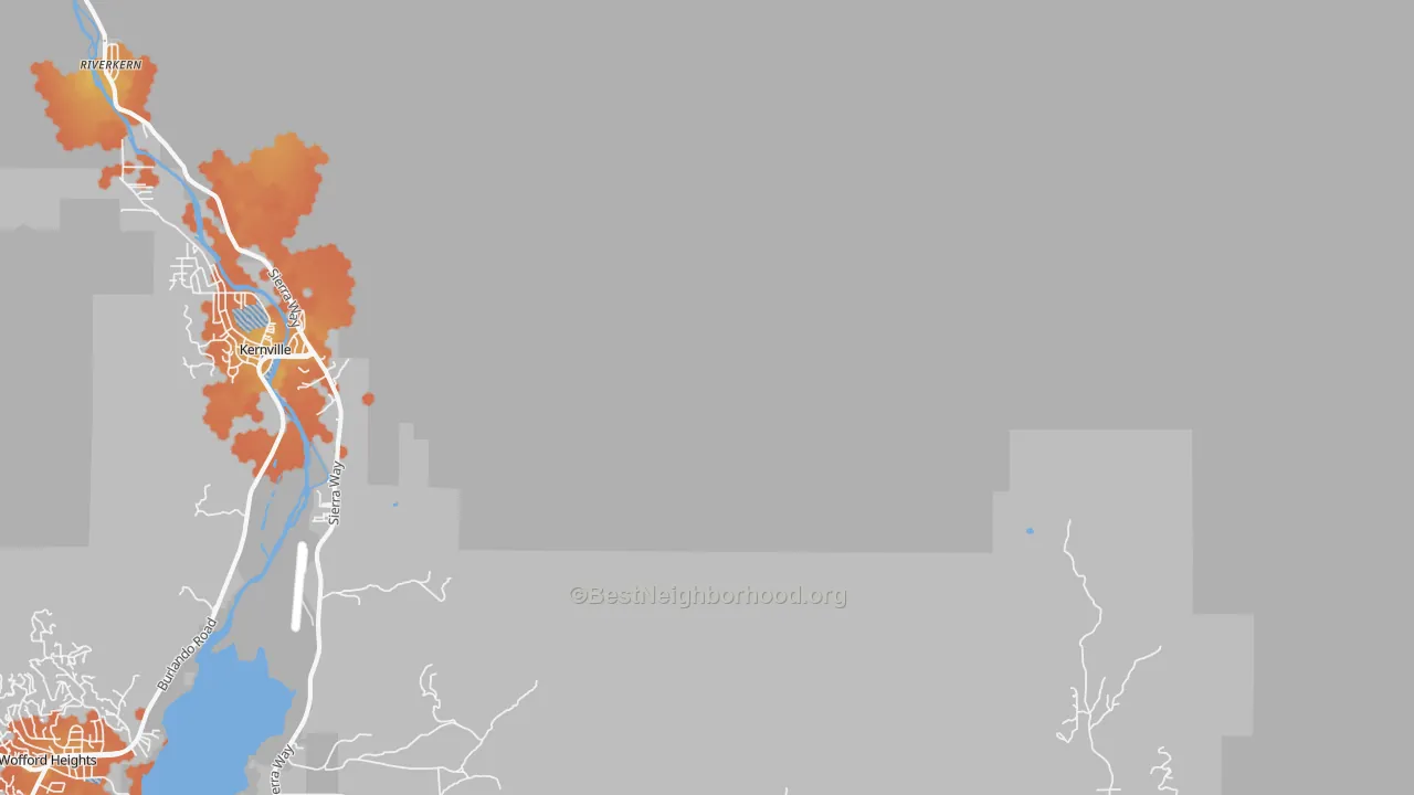 Bike Grade map of Johnsondale, CA