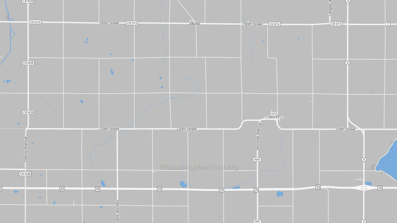 Bike Grade map of Jolley, IA