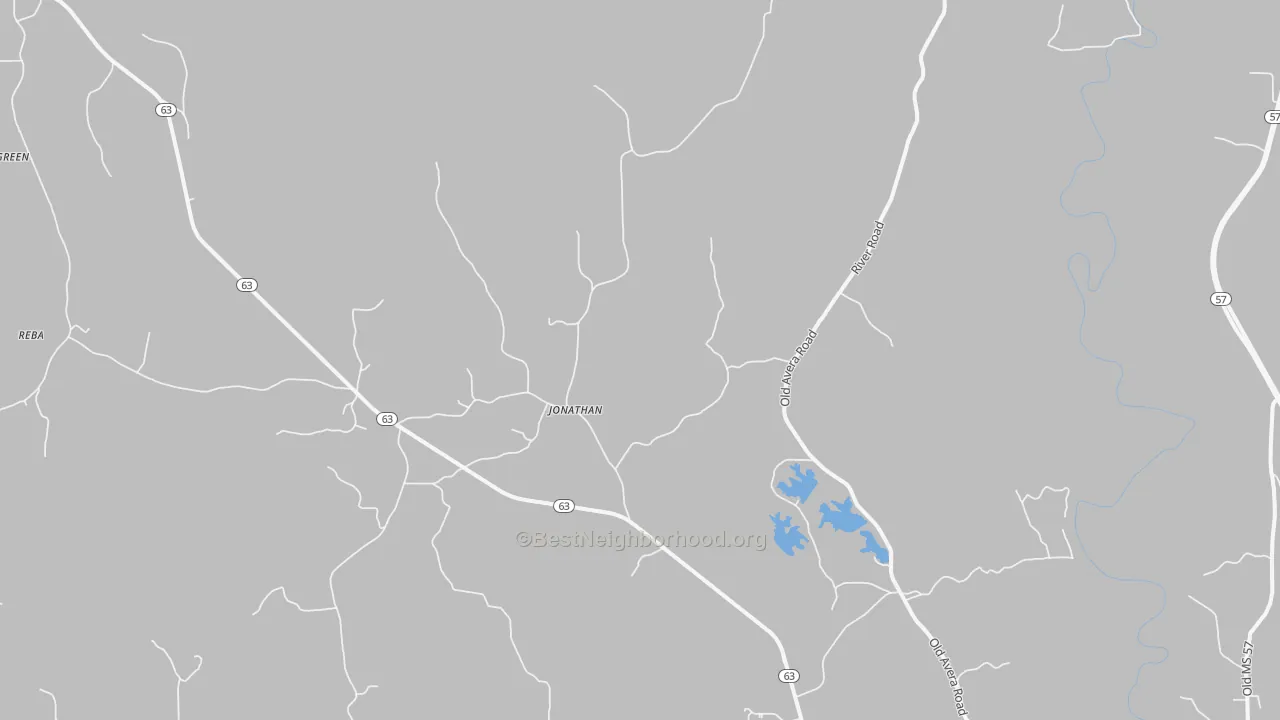 Bike Grade map of Jonathan, MS
