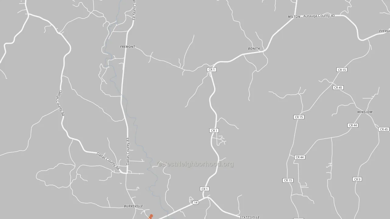 Bike Grade map of Jones, AL