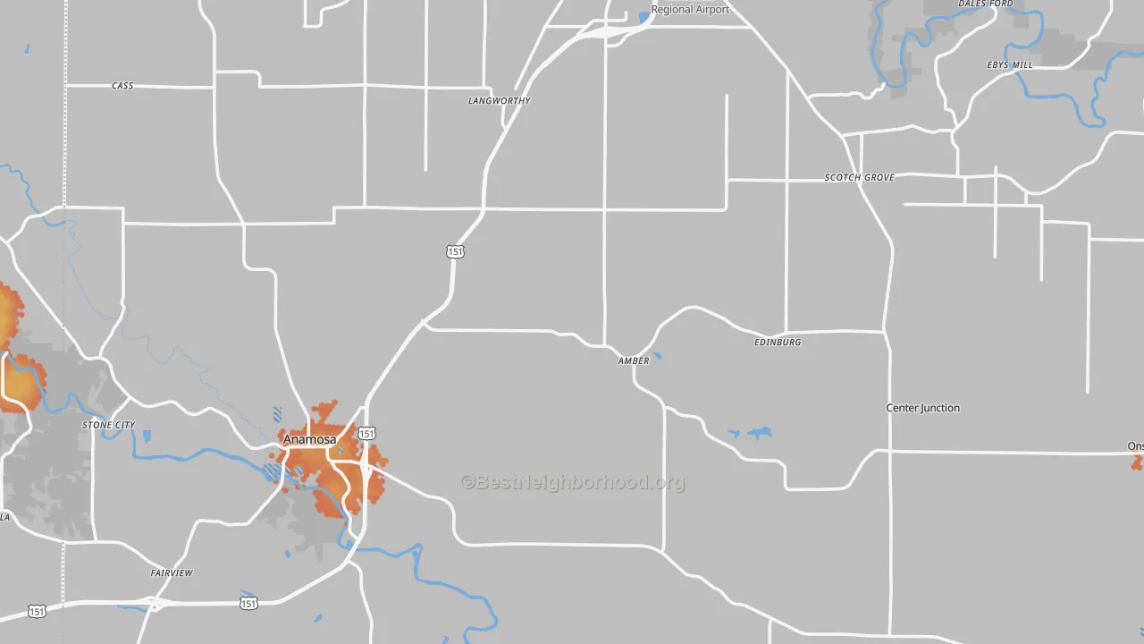 Bike Grade map of Jones County, IA