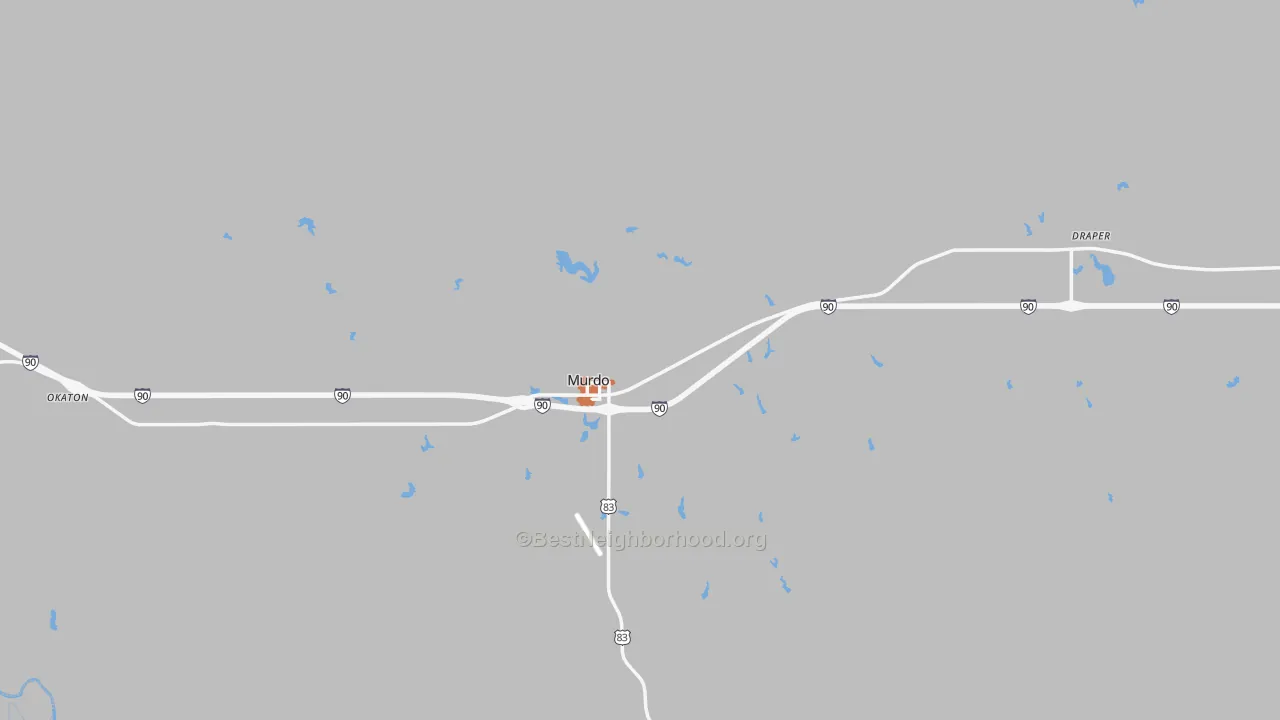 Bike Grade map of Jones County, SD