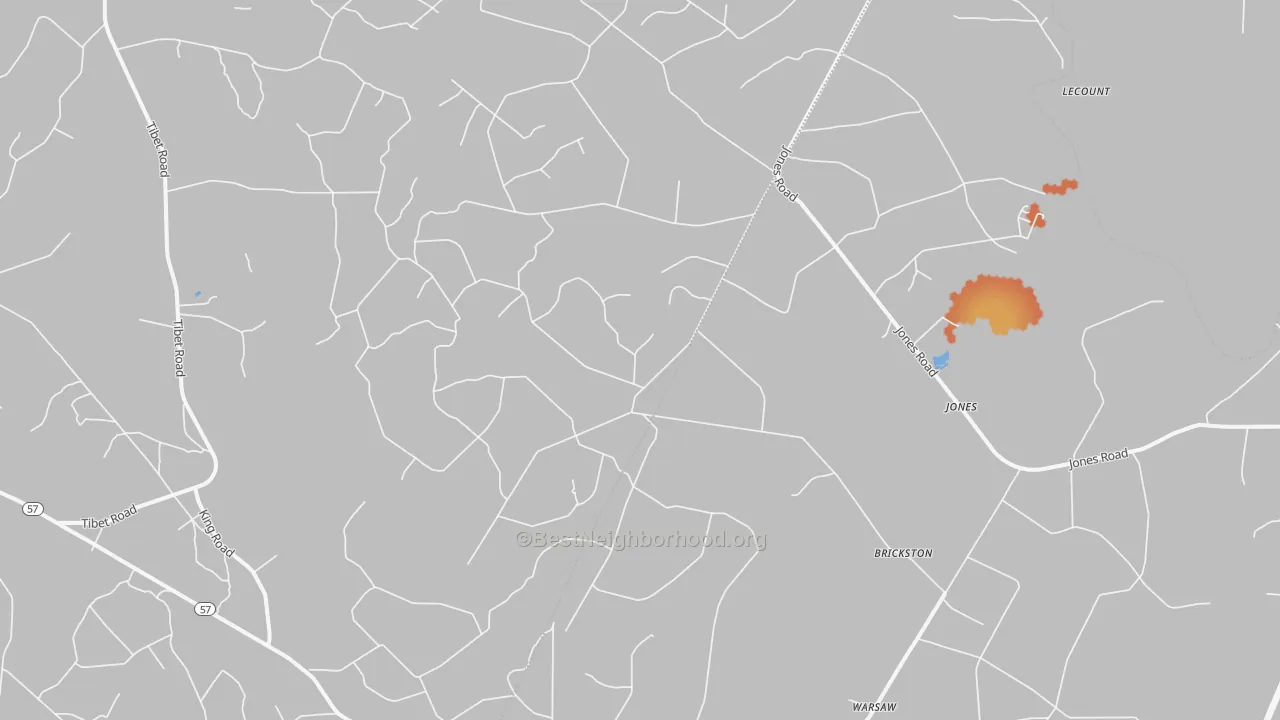 Bike Grade map of Jones, GA