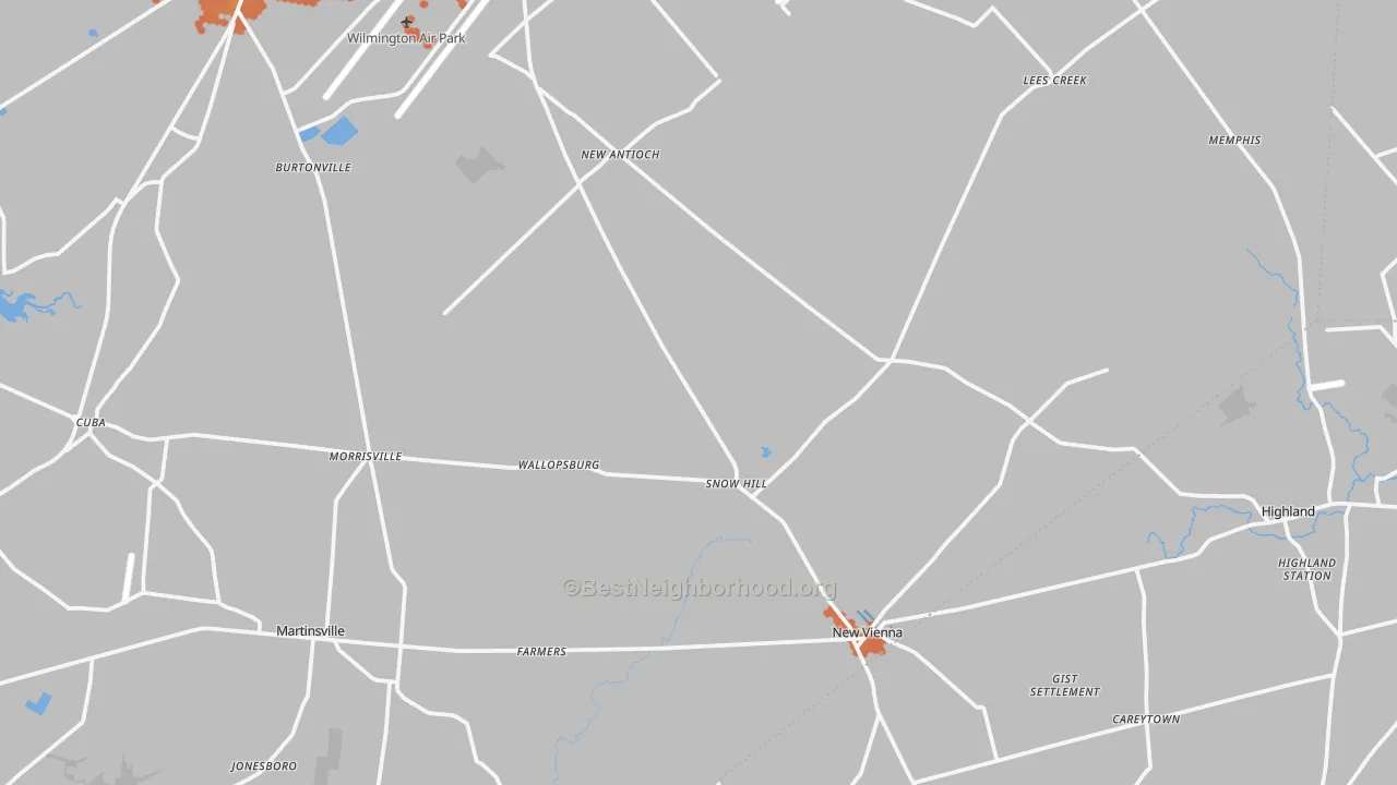 Bike Grade map of Jonesboro, OH