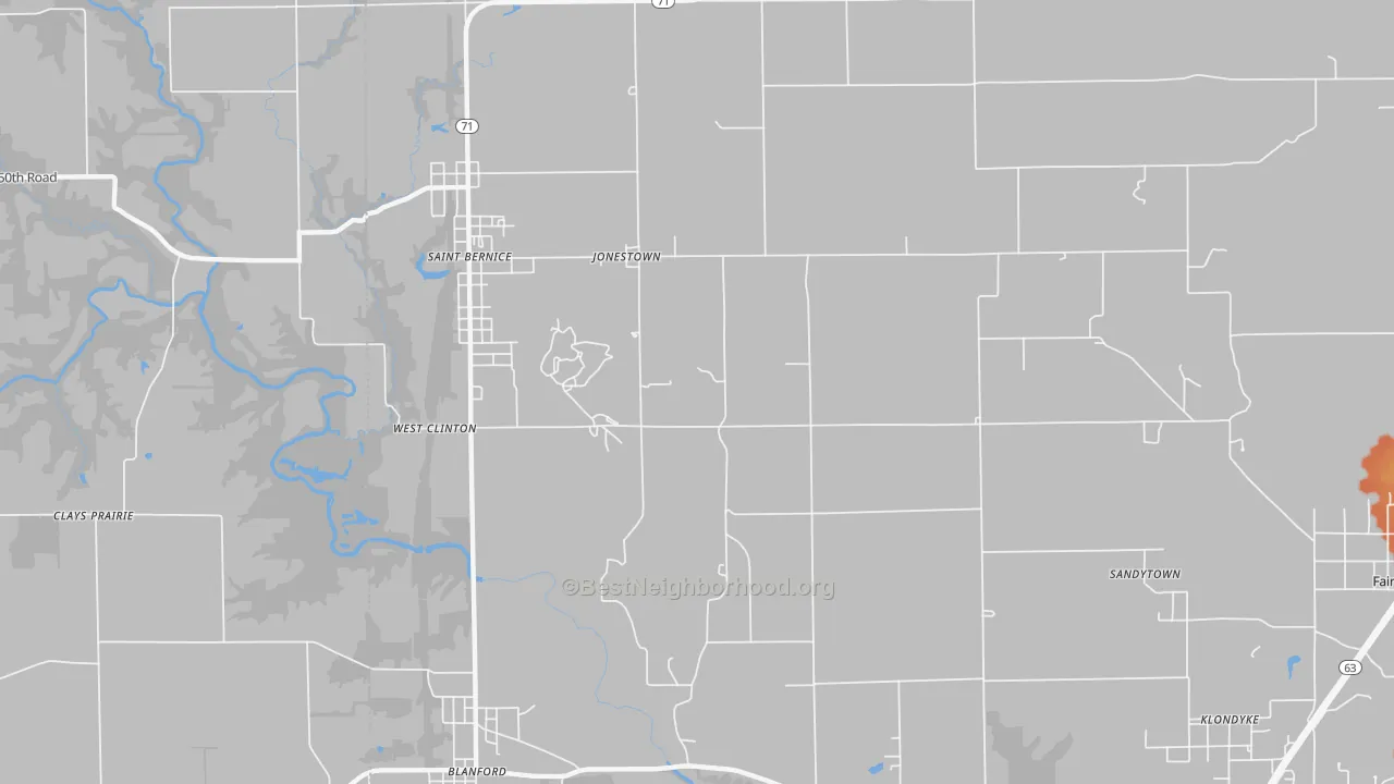 Bike Grade map of Jonestown, IN