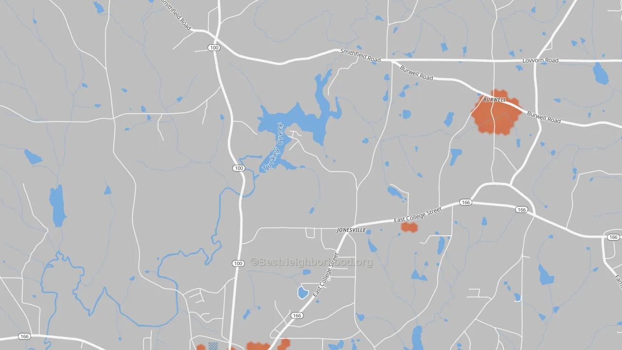 Bike Grade map of Jonesville, GA