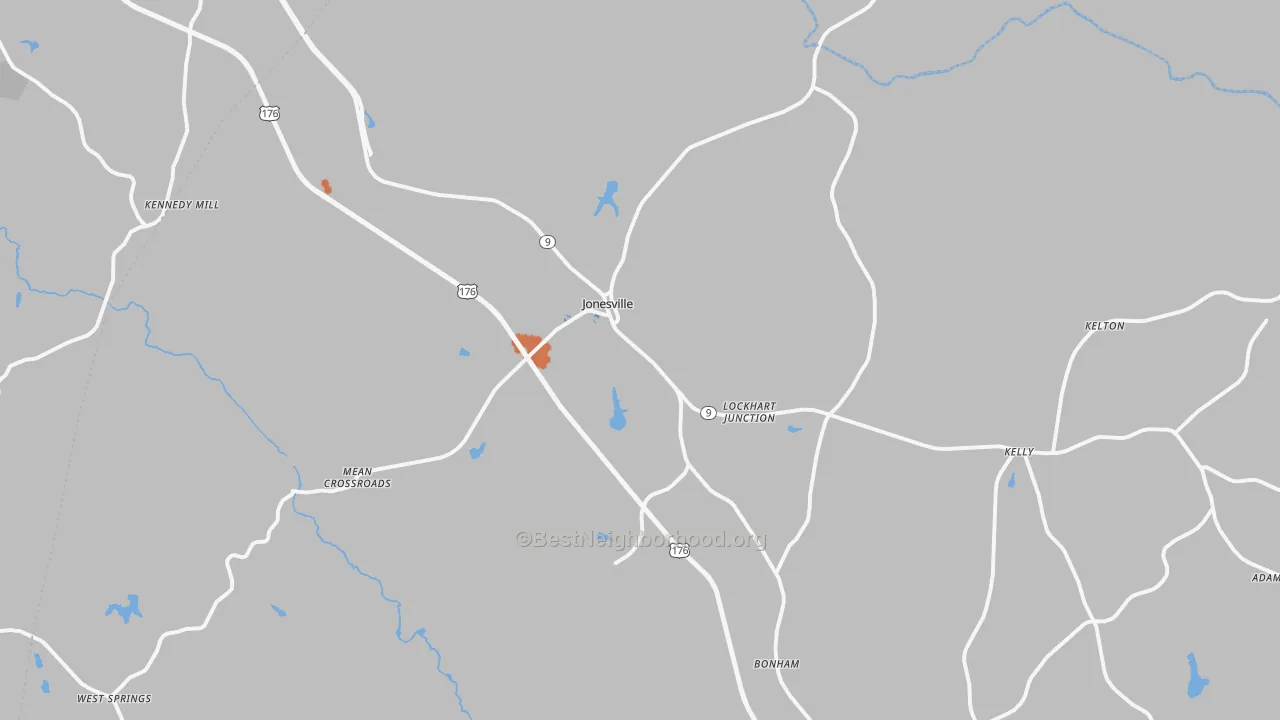 Bike Grade map of Jonesville, SC